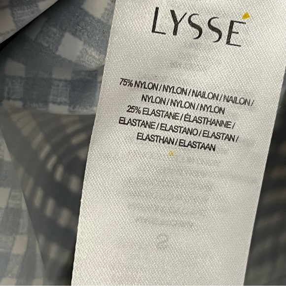 Lyssé "Schifer" Black/White Check Long Sleeve Button Up Shirt S ($118) - Picture 4 of 4